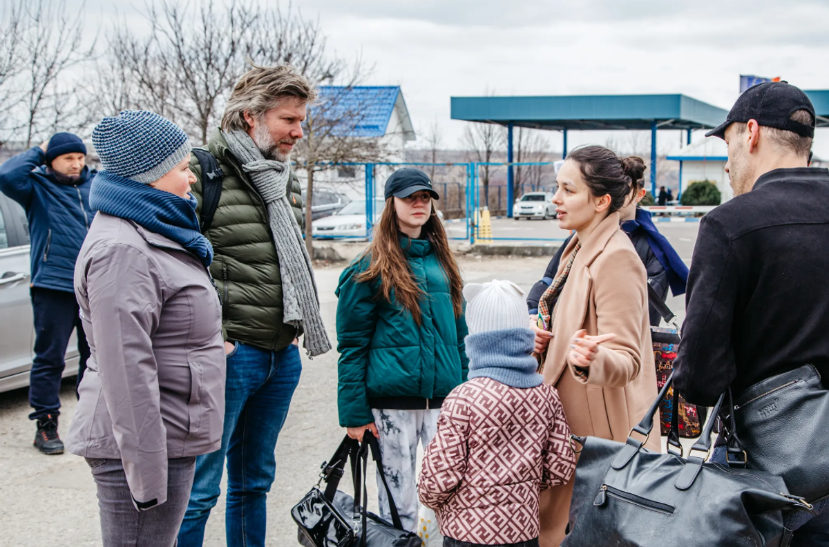 Arjan Lock bezoekt vluchtelingen uit Oekraïne