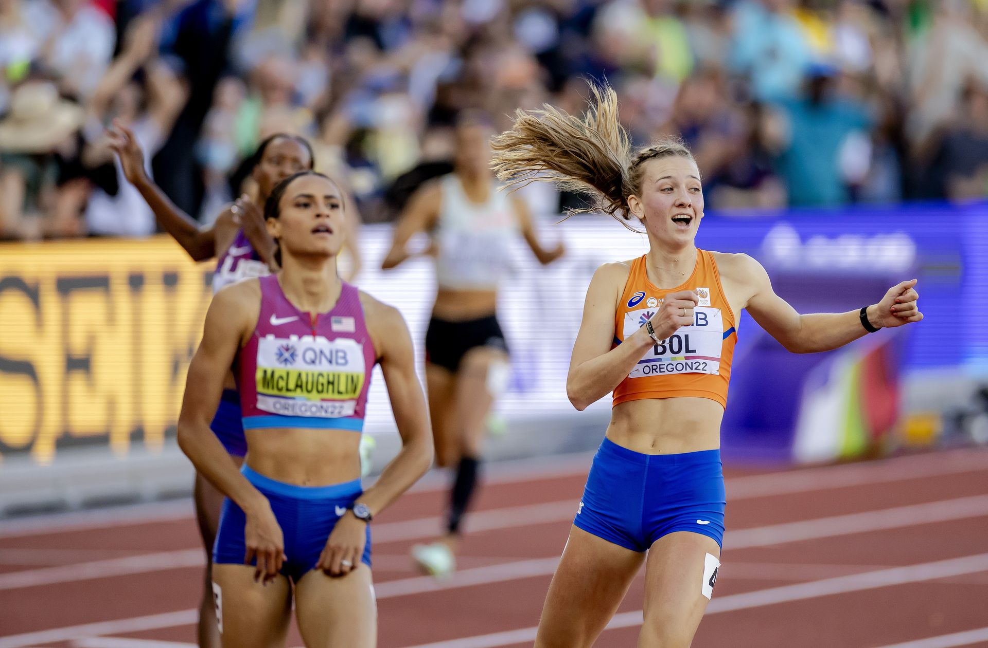 Sydney McLaughlin Levrone en Femke Bol