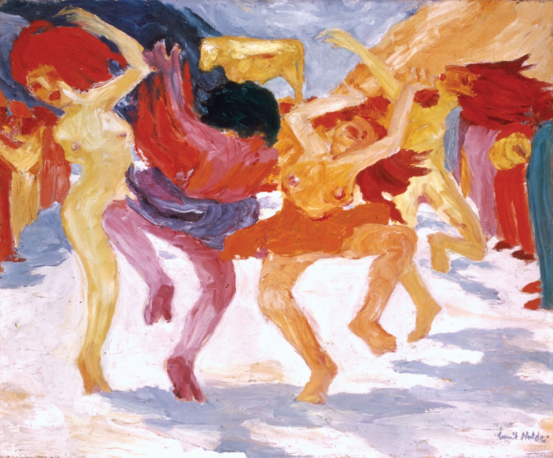 Dance-oil-painting-Golden-Calf-Emil-Nolde-1910