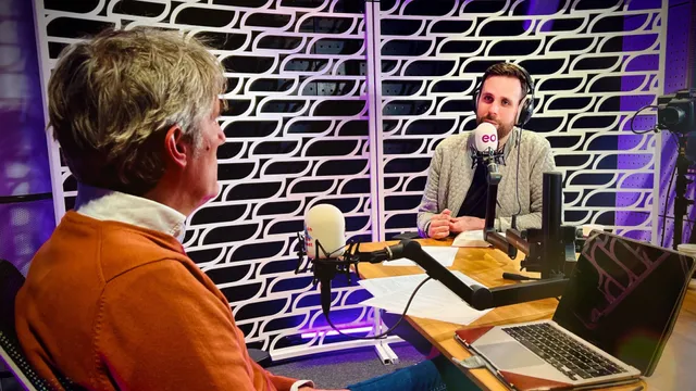 Theoloog Stefan Paas en EO-presentator David Boogerd.