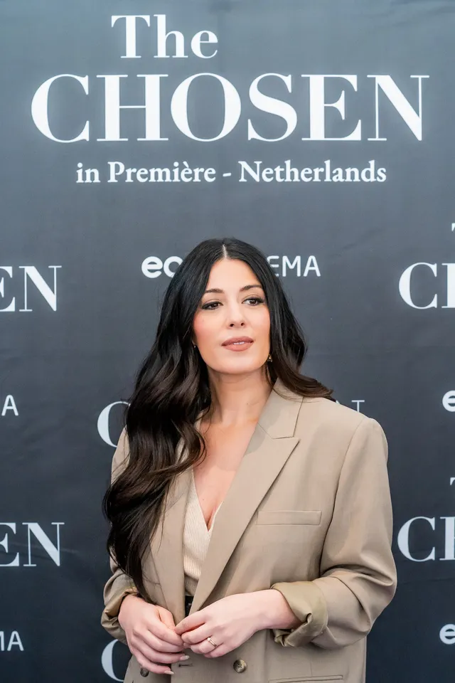 Elizabeth Tabish (Maria Magdelena in 'The Chosen') tijdens de Nederlandse première.